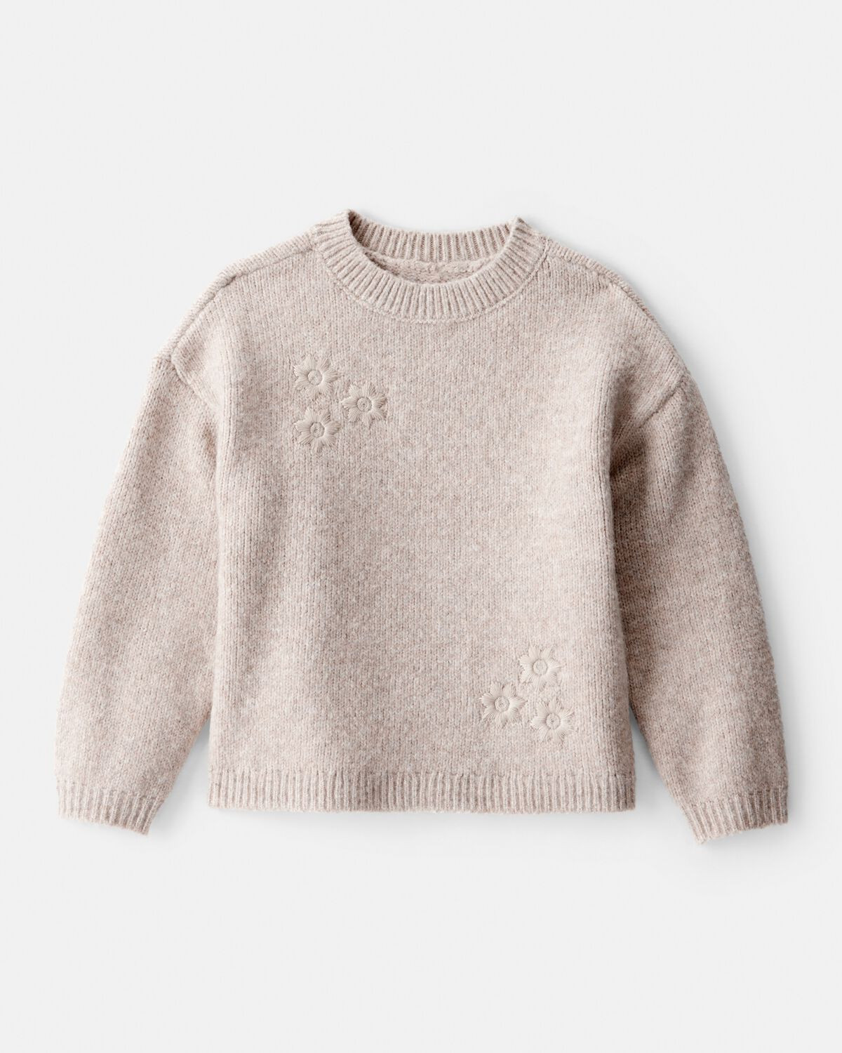 Toddler Girl Floral Long-Sleeve Sweater - Cream | Carter's Inc