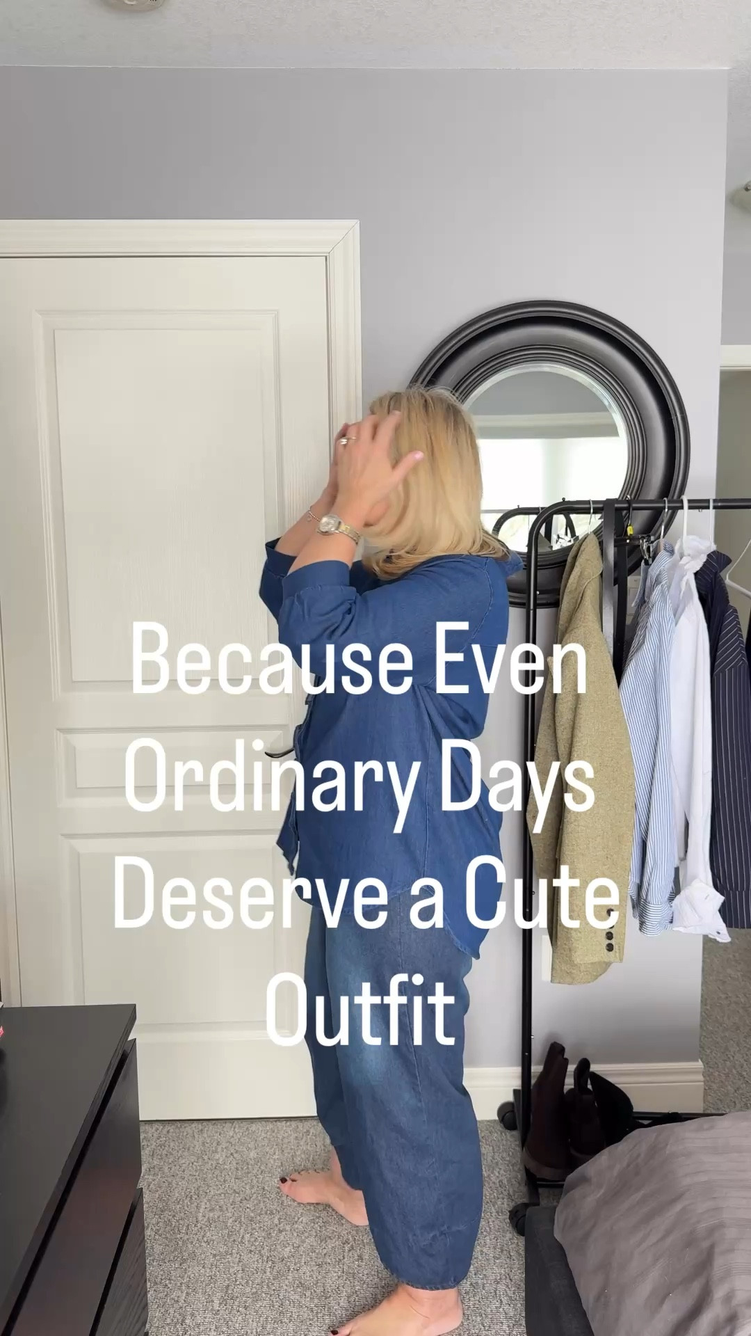 NaturesQueen denim blouse and denim jeans and this set just feels right.

The scalloped hem is such a pretty detail and the elastic waistband makes them incredibly comfortable. Nothing tight. Nothing fussy. Just easy to wear.

It’s one of those outfits that looks put together but feels relaxed enough for real life. Errands, coffee, lunch, repeat.
🌸See Naturequeens website for the exact denim blouse and pants.  
Use code: Sylvia10 for 10% off

#LTKOver40 #LTKMidsize