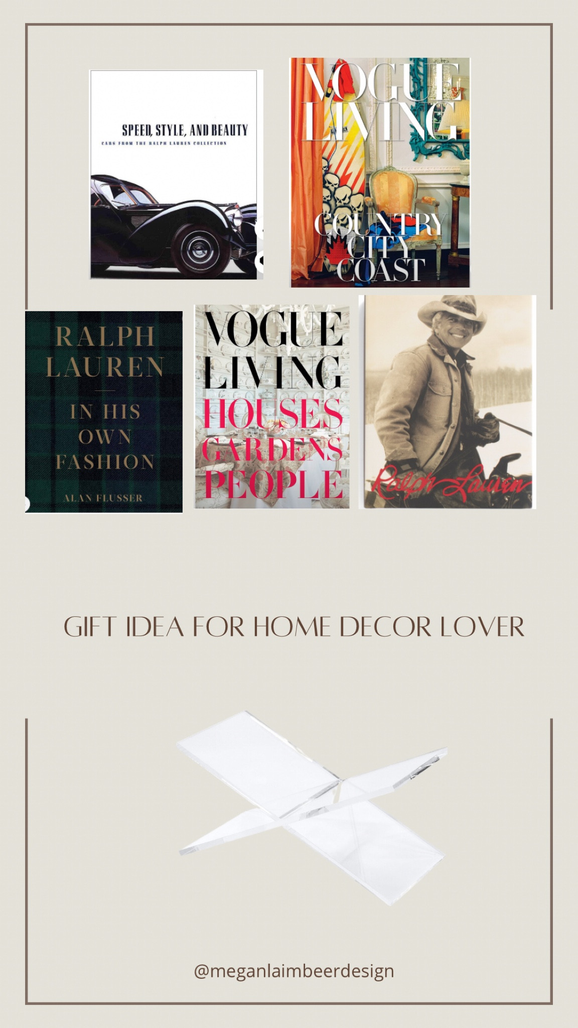 Acrylic book stand and coffee table book 

#LTKhome #LTKGiftGuide
