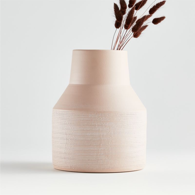 Lemont Small Blush Vase + Reviews | Crate and Barrel | Crate & Barrel