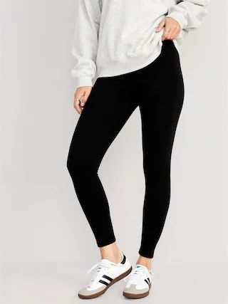 High Waisted Fleece-Lined Leggings for Women | Old Navy (US)