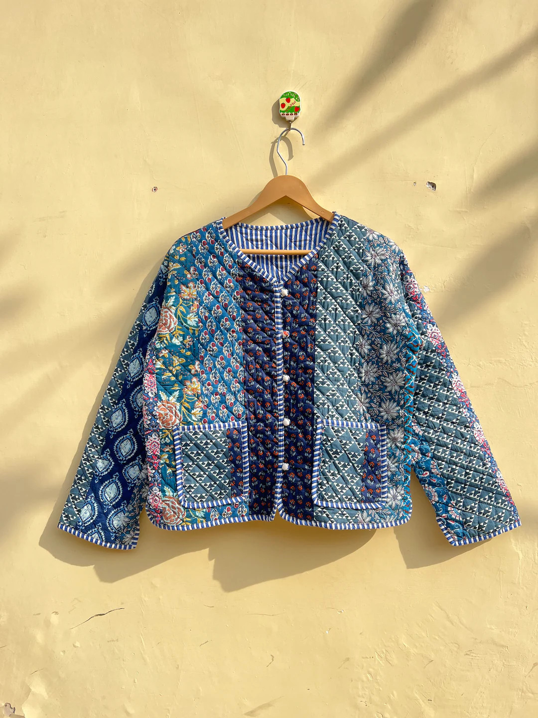 New Style Cotton Patchwork Jacket, Cotton Quilted Jacket, Women's Jacket , Reversible Jacke ,long... | Etsy (US)