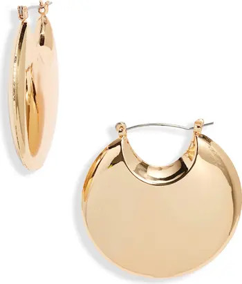 Open Edit Puffy Polished Hoop Earrings | Nordstrom | Nordstrom