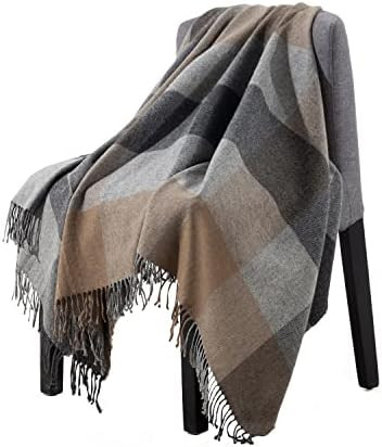 Farridoro Lambswool Fringe Lightweight Throw Blanket 51inches with 78inches All Season Use Soft T... | Amazon (US)