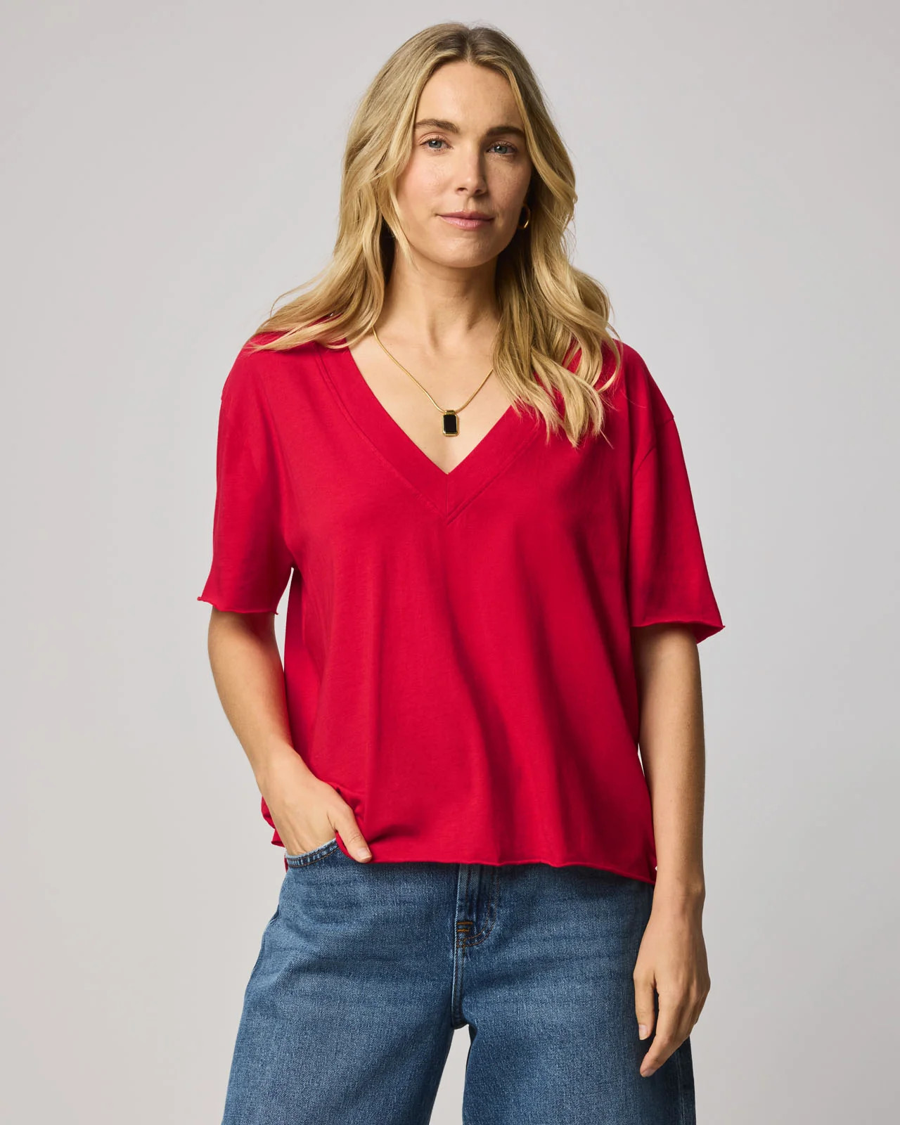 Splendid - Kacey V-Neck Tee - White | Splendid