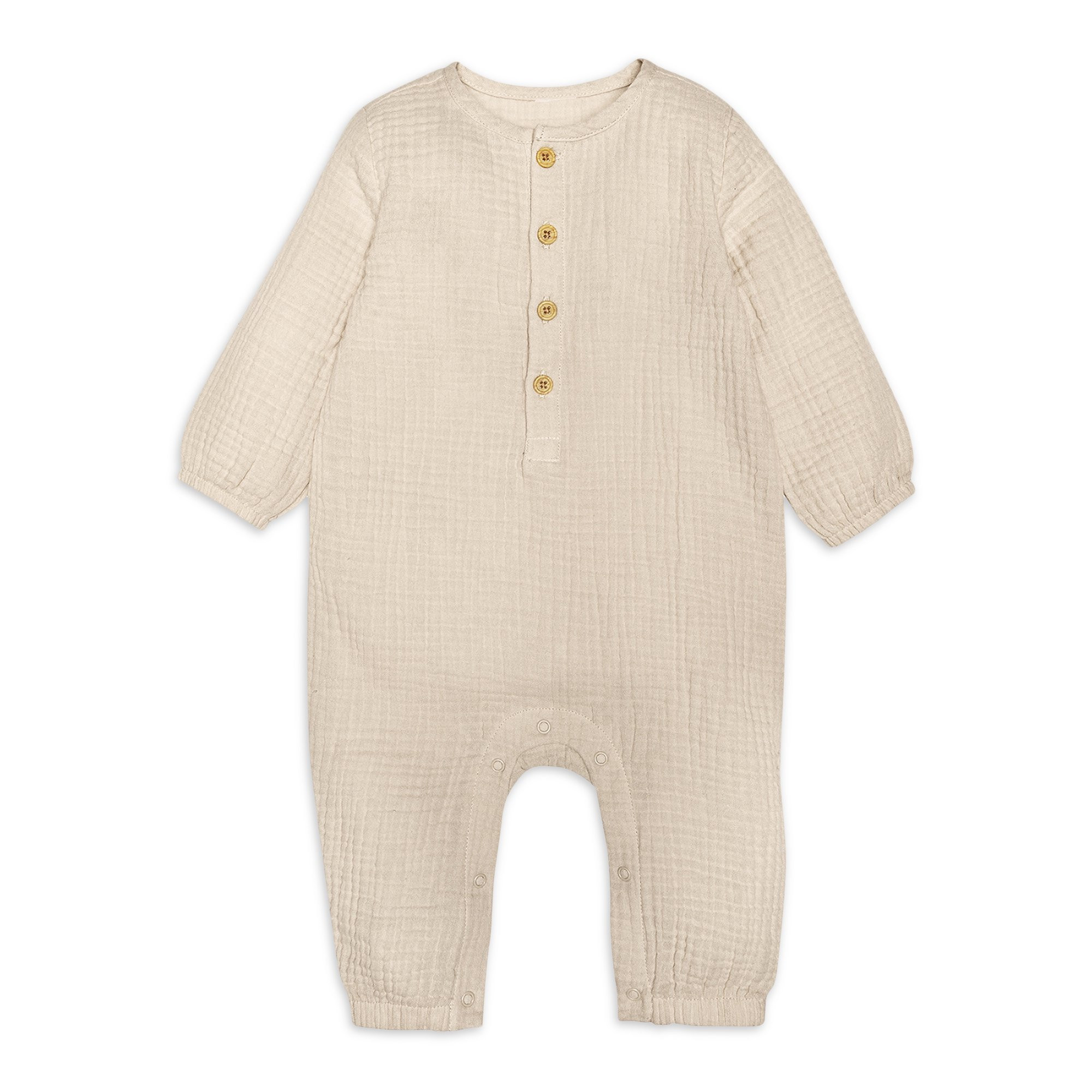 Modern Moments by Gerber Baby Boy Gauze Romper, Sizes 0/3M-24M | Walmart (US)