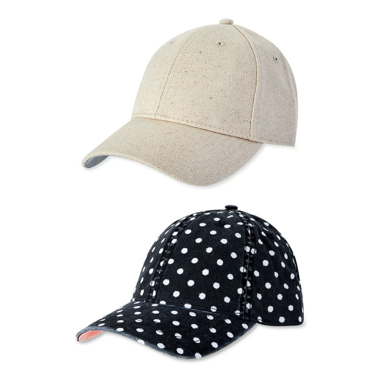 Time and Tru Women's Fashion Baseball Cap, 2-Pack | Walmart (US)