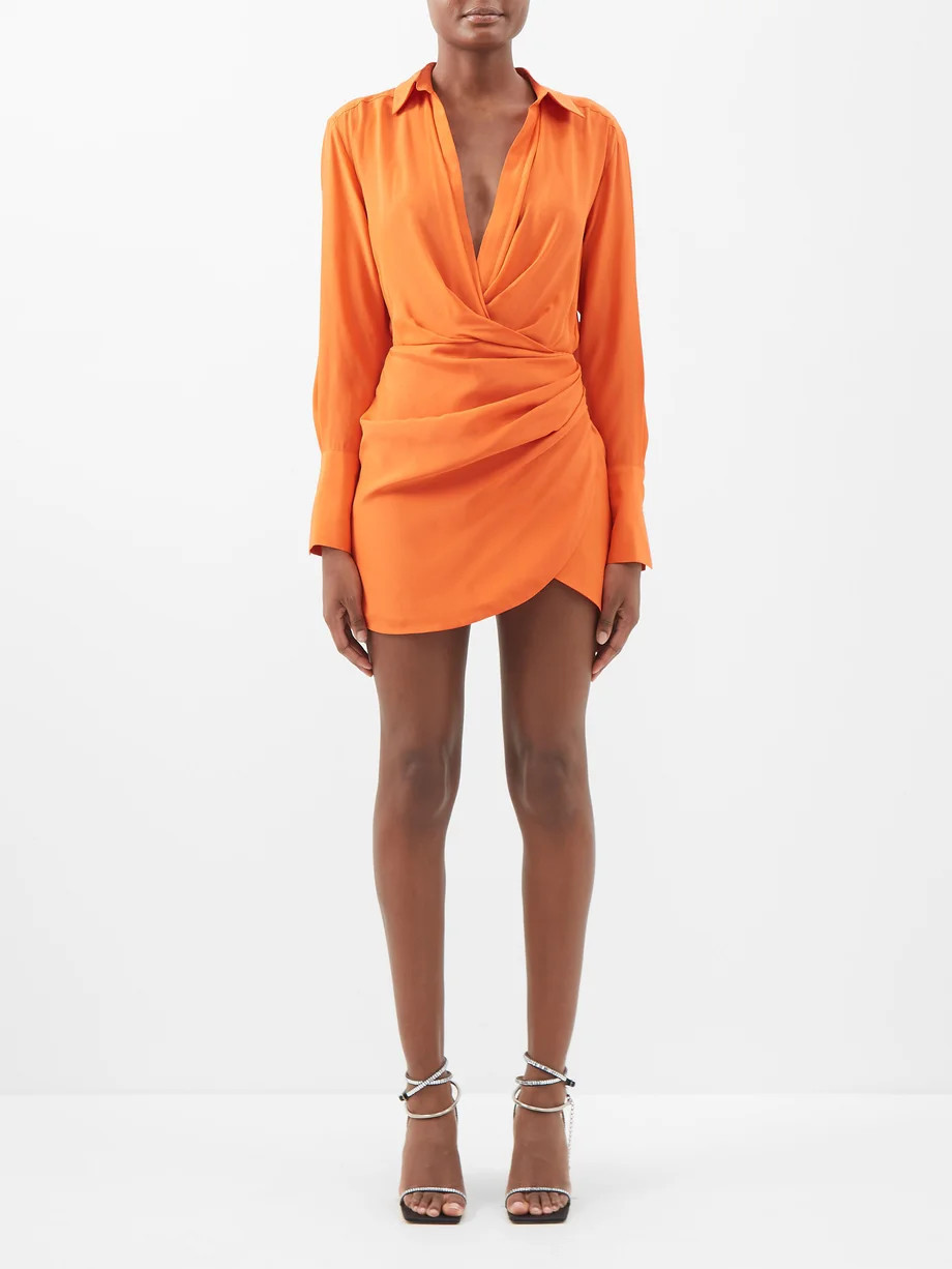 Naha silk mini wrap dress | GAUGE81 | Matches (US)