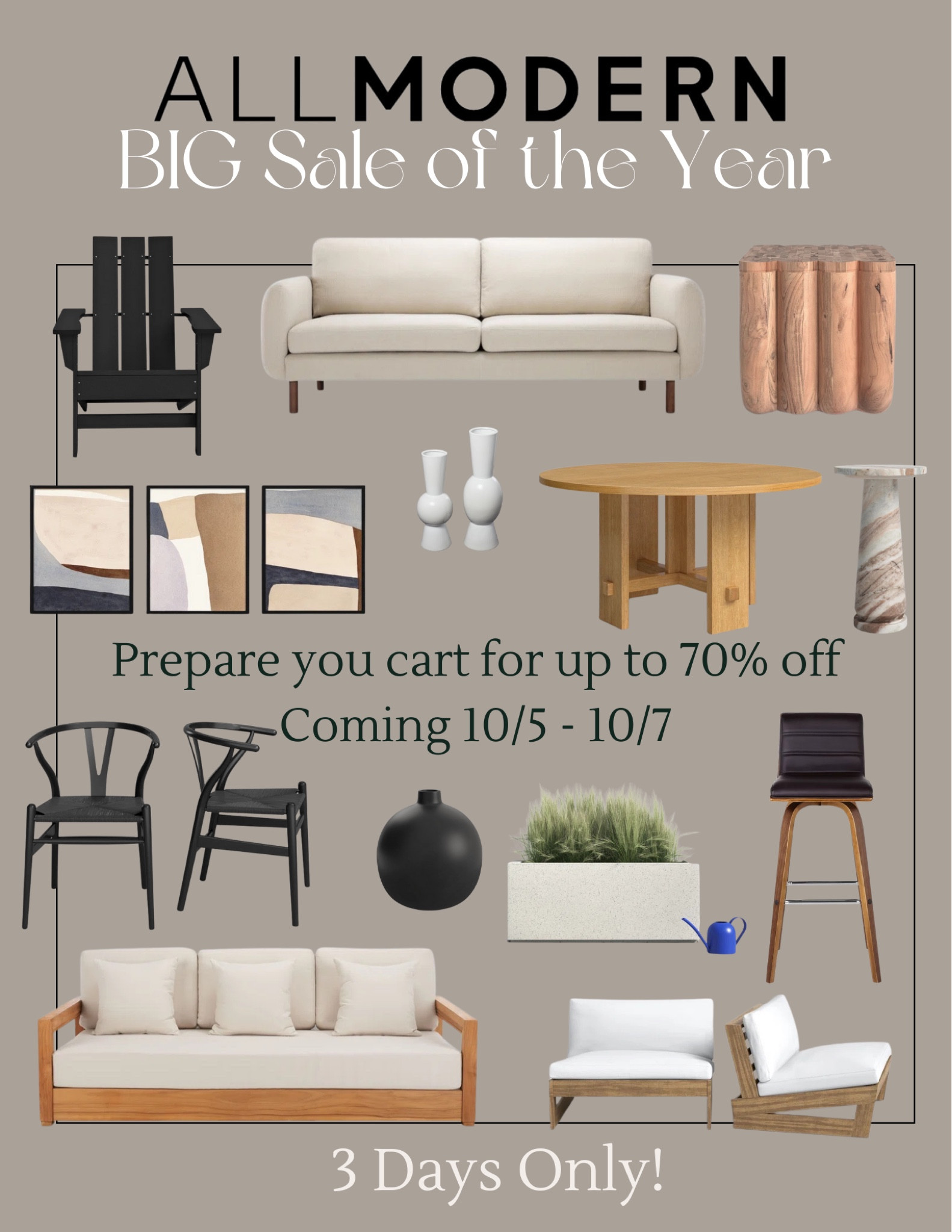 Prep your cart for AllModern’s BIG Sale of the Year! Take advantage of deals up to 70% off with fast and FREE shipping. I’ve linked my favorites in furniture and decor. @allmodern #allmodernpartner #modernmadesimple


#LTKFindsUnder100 #LTKSaleAlert #LTKHome