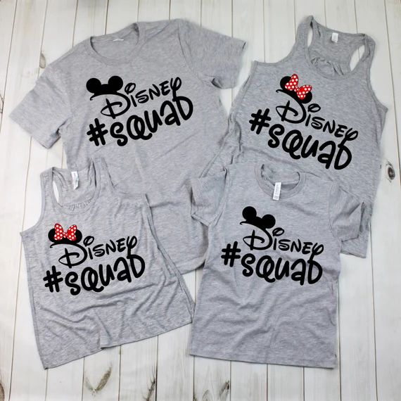 Disney Squad Shirts | Family Disney Shirts | Women's Tank Top | Disney T-shirts for Girls/Boys | Etsy (US)