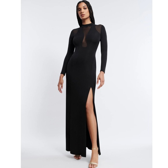 Bcbgmaxazria MARLO MOCK NECK ILLUSION
GOWN - BLACK / M | Poshmark