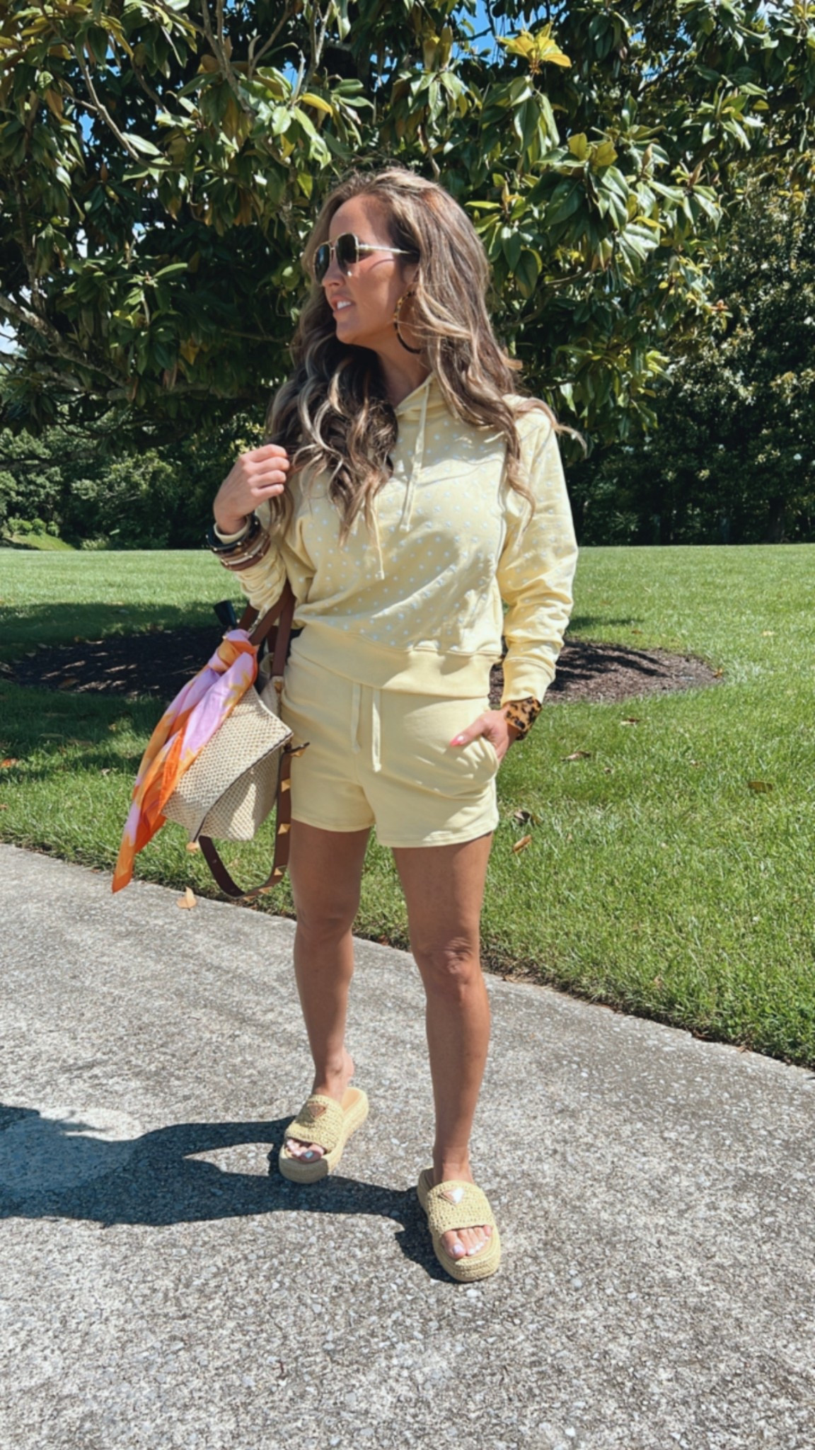 CHRLDR yellow set | Prada sandals | Valentino handbag 

#LTKTravel #LTKStyleTip #LTKSummerEdit