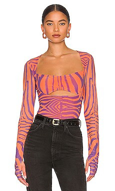 AFRM Noreen Top in Orange Zebra from Revolve.com | Revolve Clothing (Global)