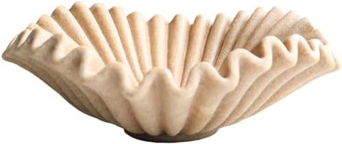 Large Decorative Bowl decor, Scalloped Pedestal Bowls for Modern Home Decor,Ruffle Decor,Stylish ... | Amazon (CA)