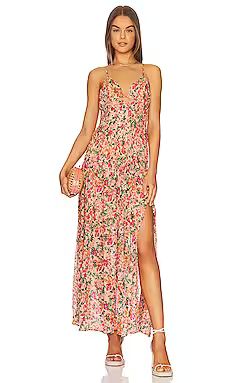 ASTR the Label Tropics Dress in Peach Fuchsia Floral from Revolve.com | Revolve Clothing (Global)