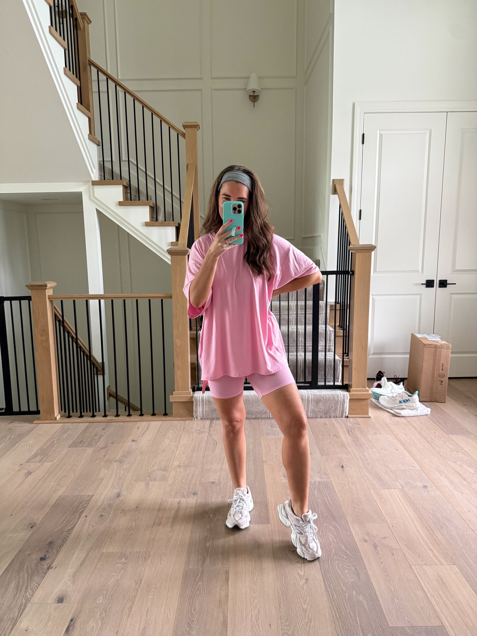 this matching set from is hands down one of my favorite sets in my closet! I have it in two other colors and had to have this pink! I am in a small. Superrrr stretchy so you could size down if inbetween sizes. I loved for pregnancy and postpartum! 

#LTKBump #LTKootd #LTKmomlife