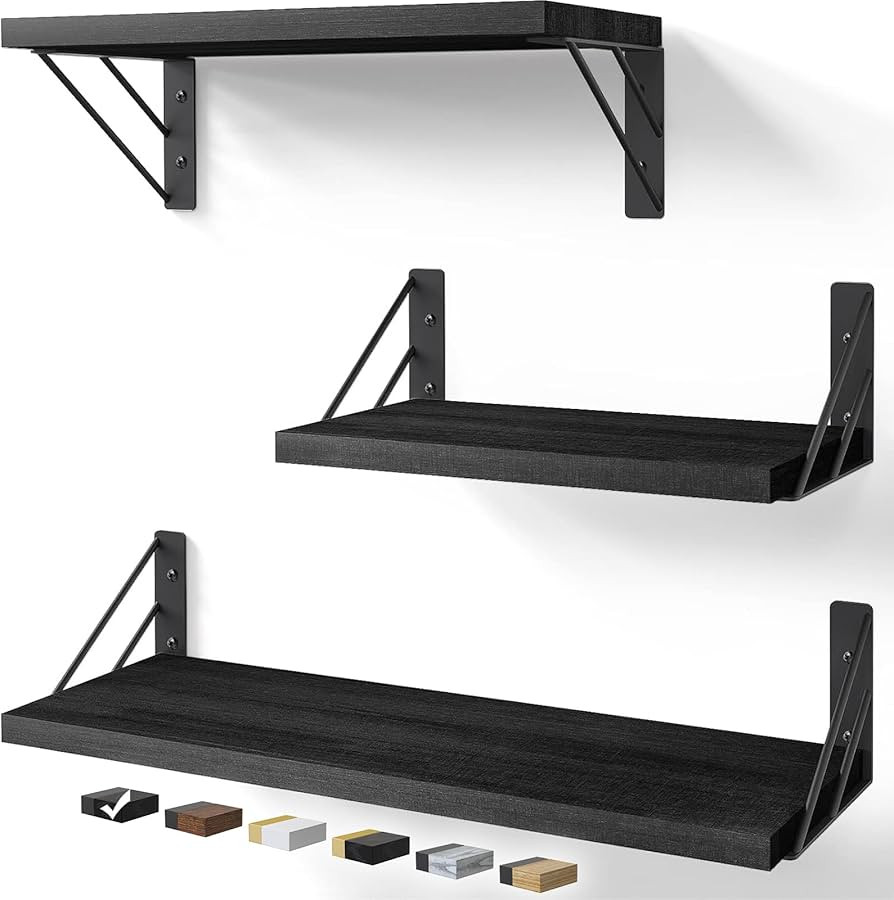 BAYKA Wall Shelves for Bedroom Decor, Floating Wall Shelves for Living Room Kitchen Storage, Wall... | Amazon (US)