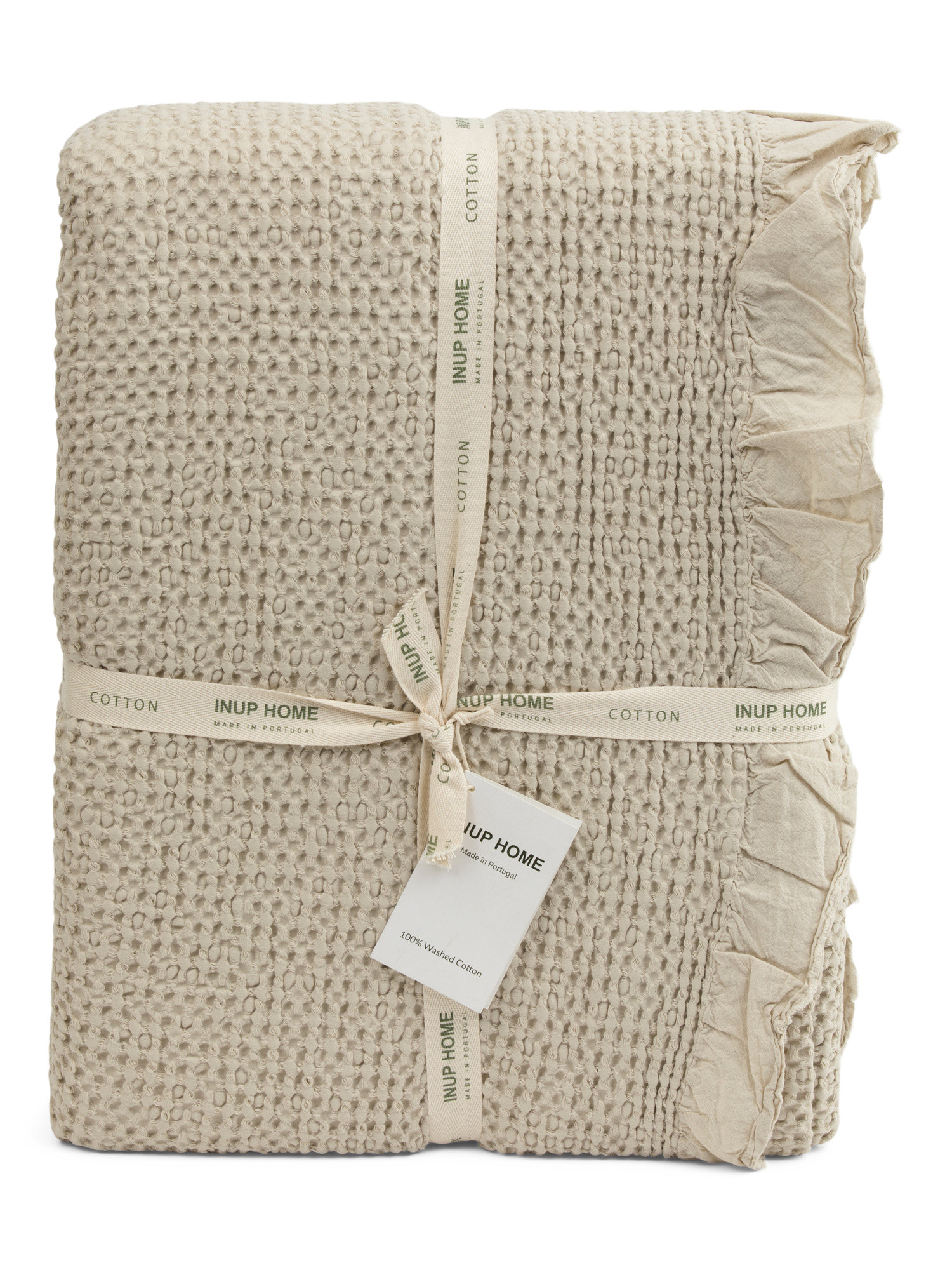 Made In Portugal Cotton Waffle Coverlet | TJ Maxx