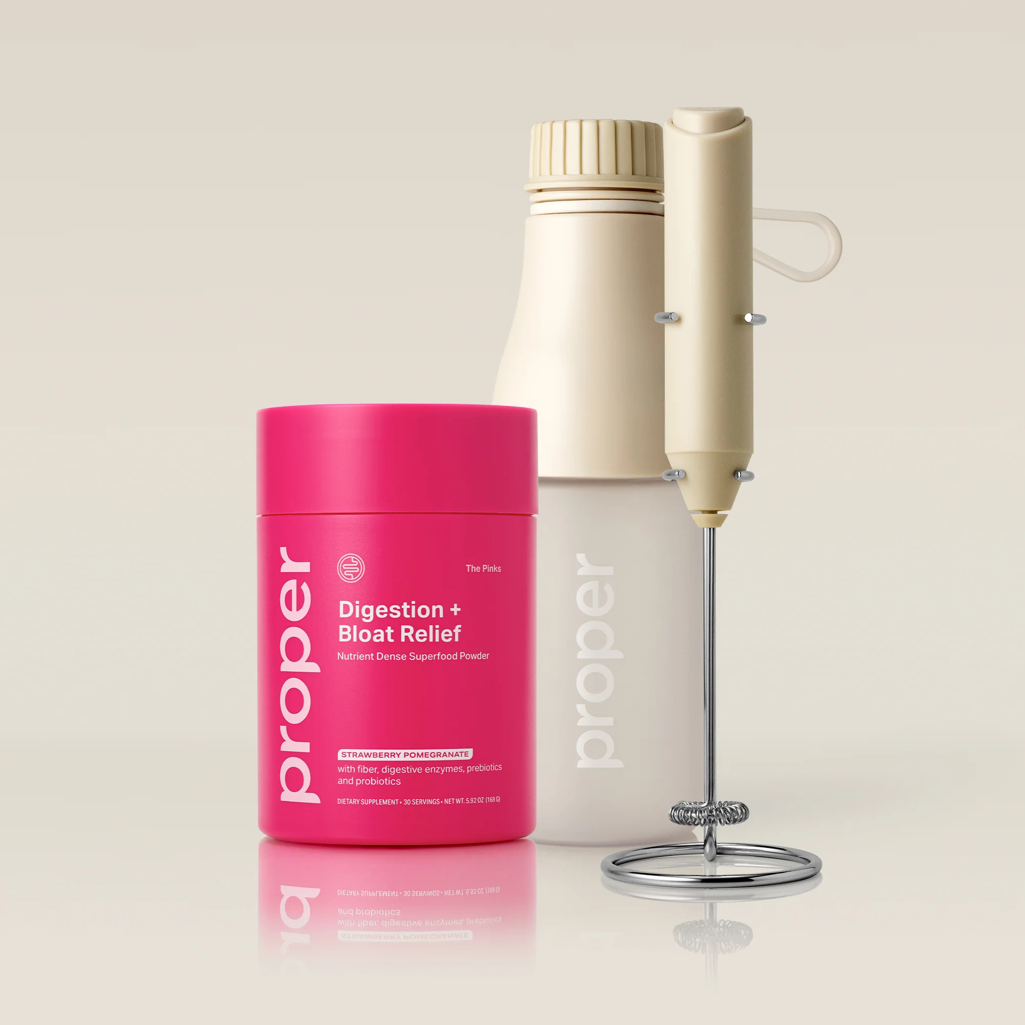 Pinks Bloating Relief Superfood Powder Starter Kit | Proper Health