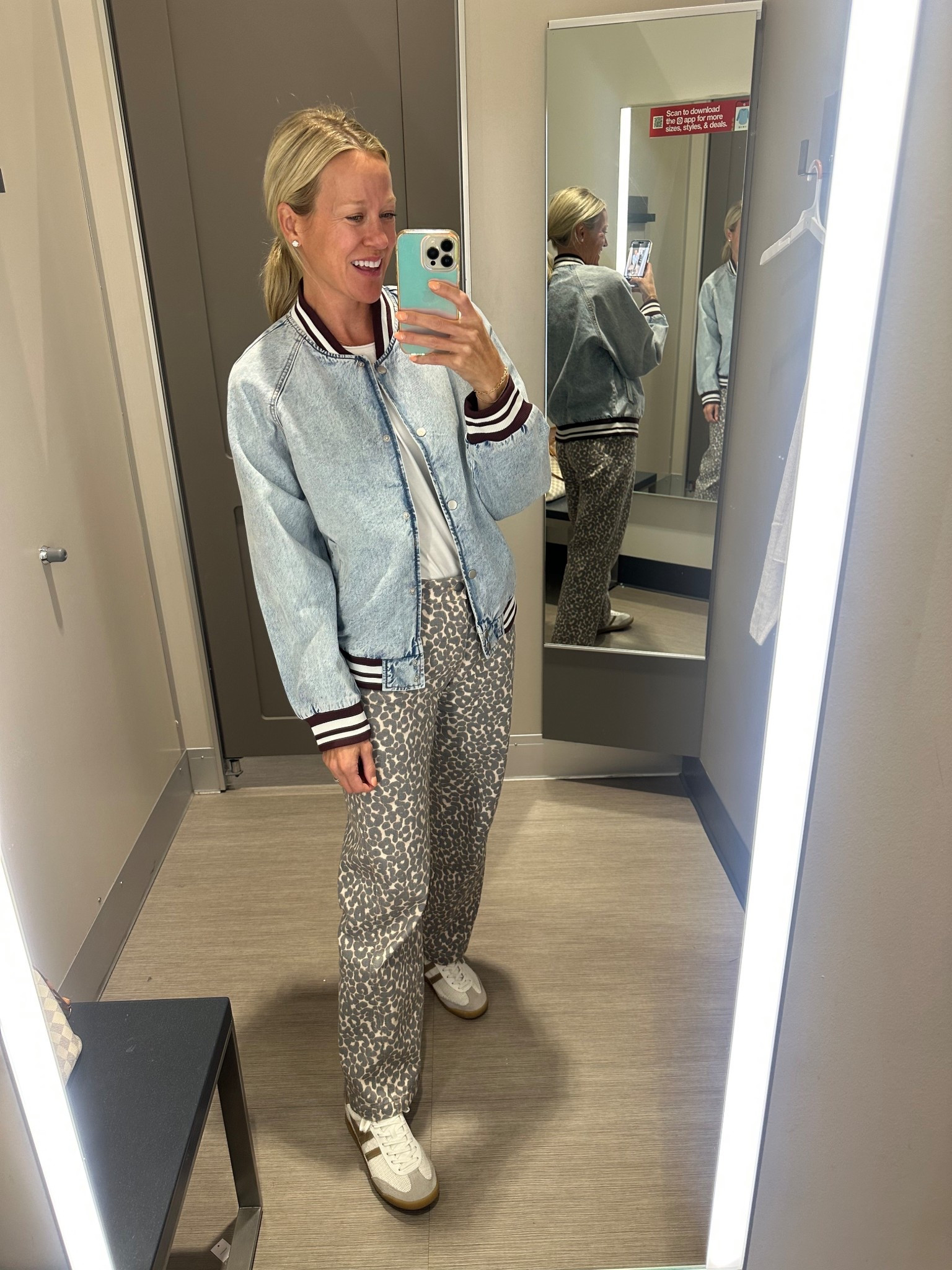 Varsity denim jacket!!! I’m in the xs and under $30 today! @target #targetfinds #targetstyle 

#LTKFindsUnder50 #LTKStyleTip