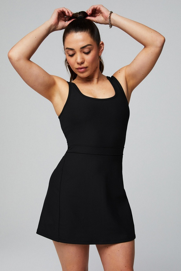 Sporty Rib Built-In Short Dress | Fabletics Europe