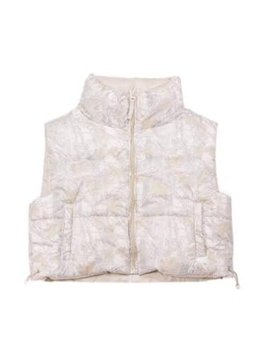 Simply Southern Quilted Puffer Vest, Cropped Style (US, Alpha, X-Small, Regular, Regular, Camo White) | Amazon (US)