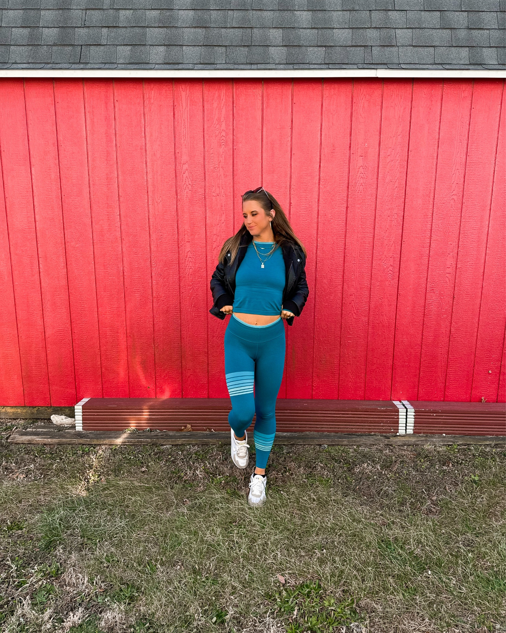 First wrestling tournament for our little big brother 💚 | Target activewear set | Nike shoes | leather jacket | accessories | freepeople purse 
#targetstyle #activewear #athleisurelook #comfycozycasual #sets 

#LTKActive #LTKFindsUnder50 #LTKSeasonal