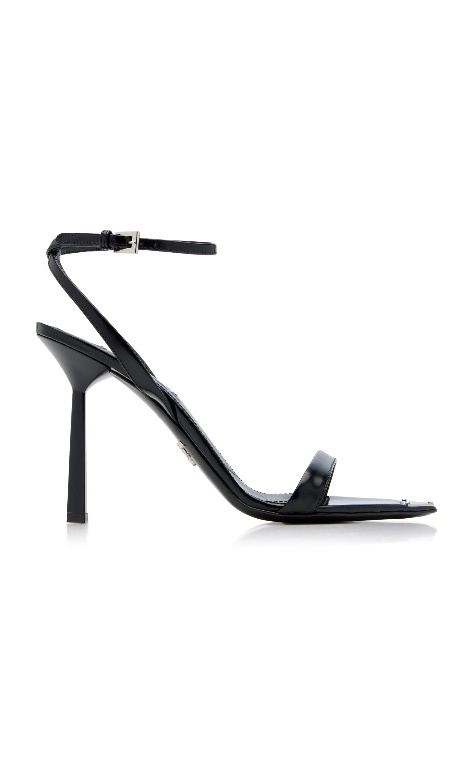 Prada - Women's Logo-Detailed Leather Sandals - Black - IT 39.5 - Moda Operandi | Moda Operandi (Global)