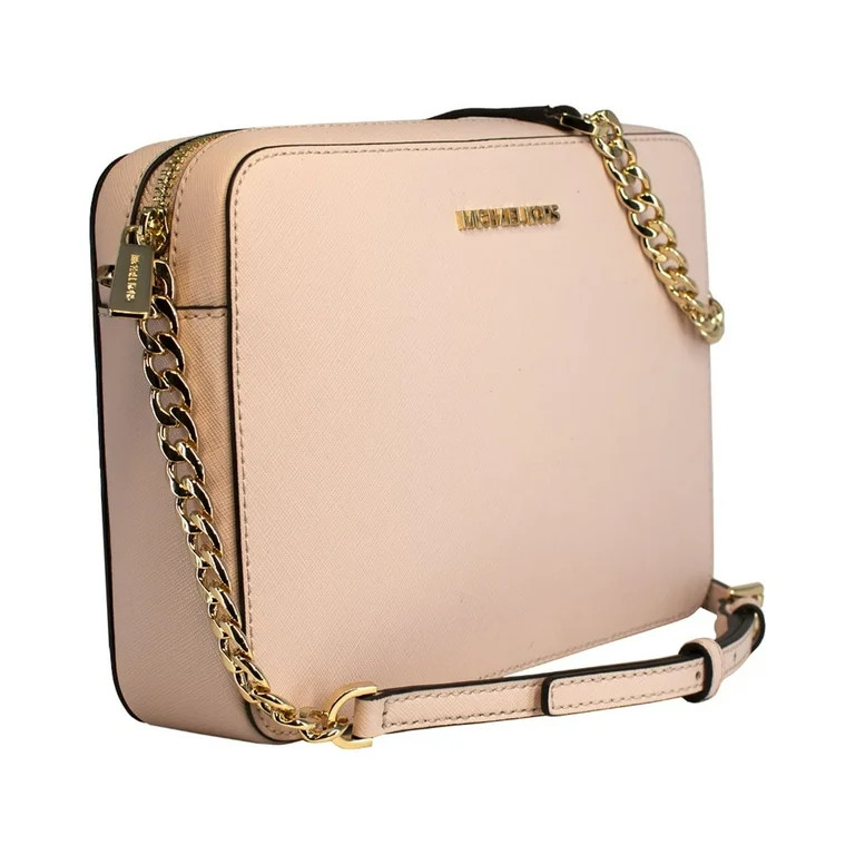 Michael Kors Women's Jet Set Large East West Crossbody Handbag Saffiano-Blush/Gold - Walmart.com | Walmart (US)
