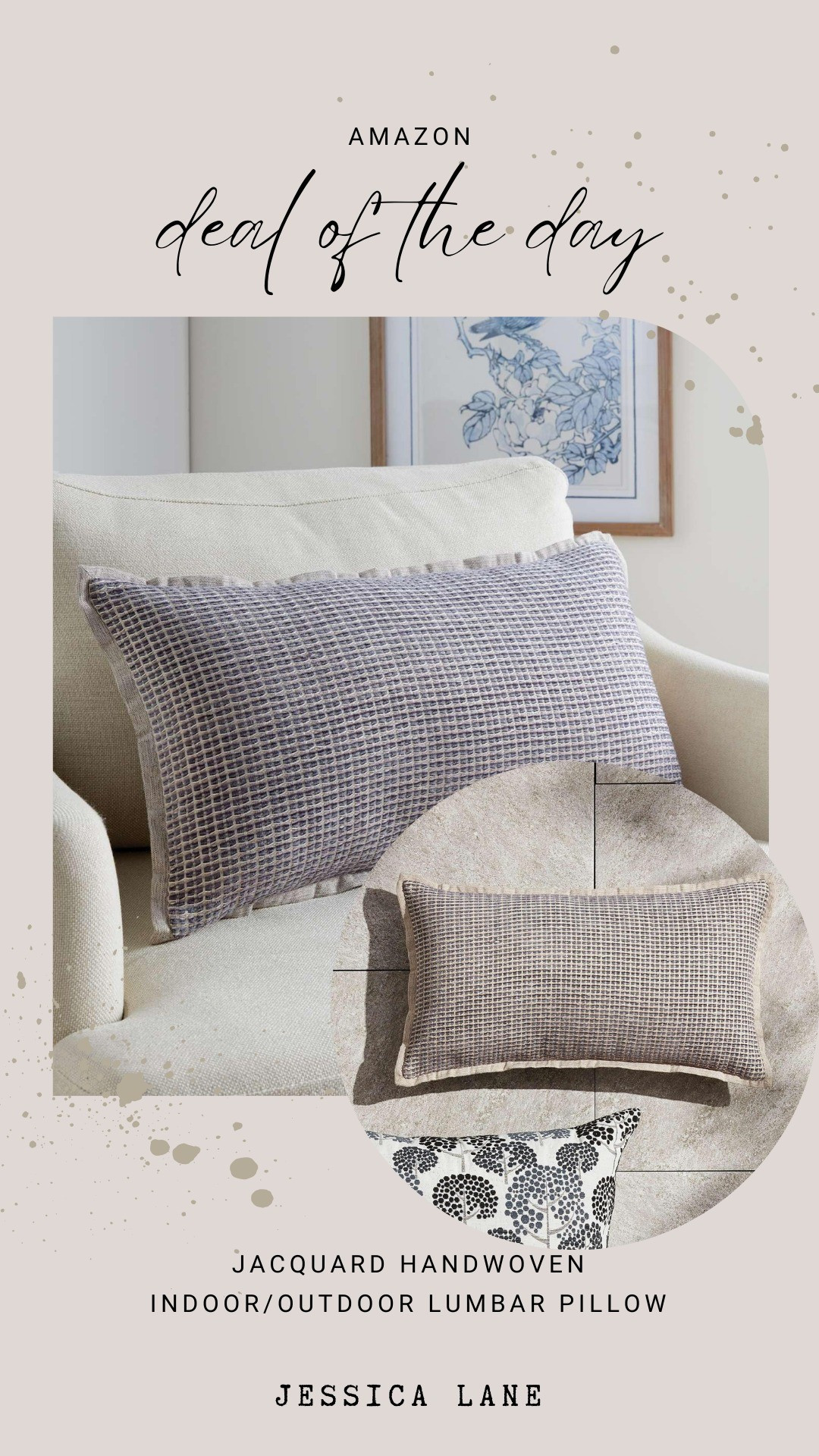 A hand-woven indoor/outdoor jacquard pillow with texture and durability for effortless styling.#AmazonFinds #HomeDetails

#LTKSaleAlert #LTKHome #LTKFindsUnder100