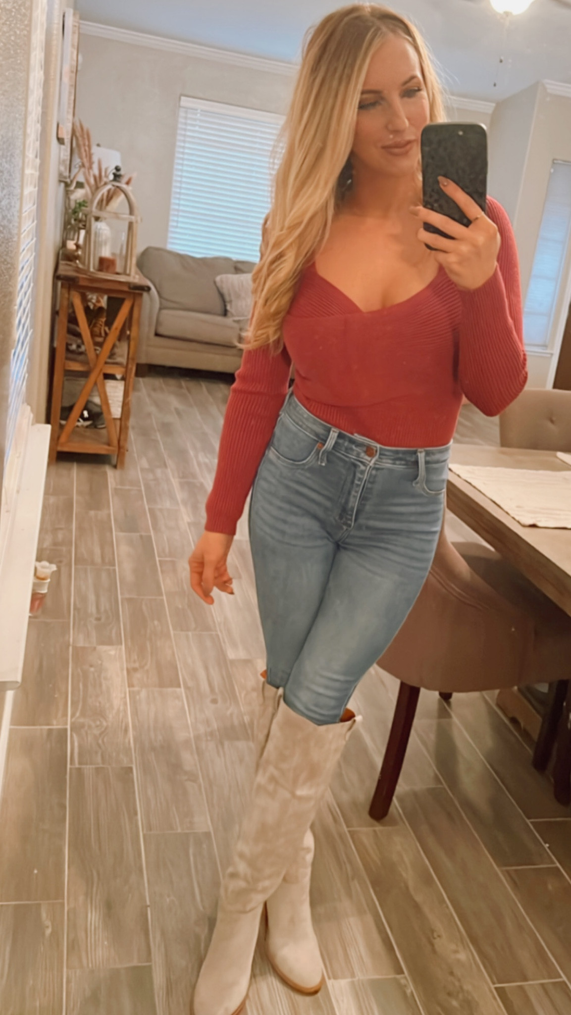 Bodysuits are magic 

XS top 
25 pants 7.5 boots 

#LTKsalealert #LTKSeasonal #LTKGiftGuide