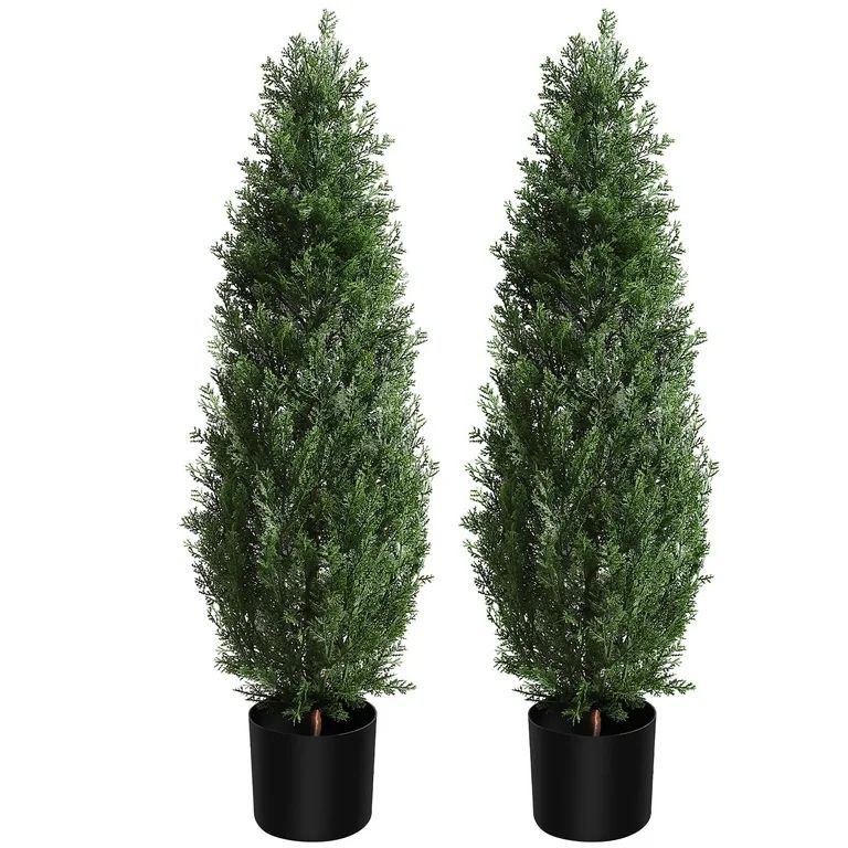 Artificial Topiary Tree 2-Set,Artificial Cedar Topiary Trees for Outdoor & Indoor Decor,Artificia... | Walmart (US)