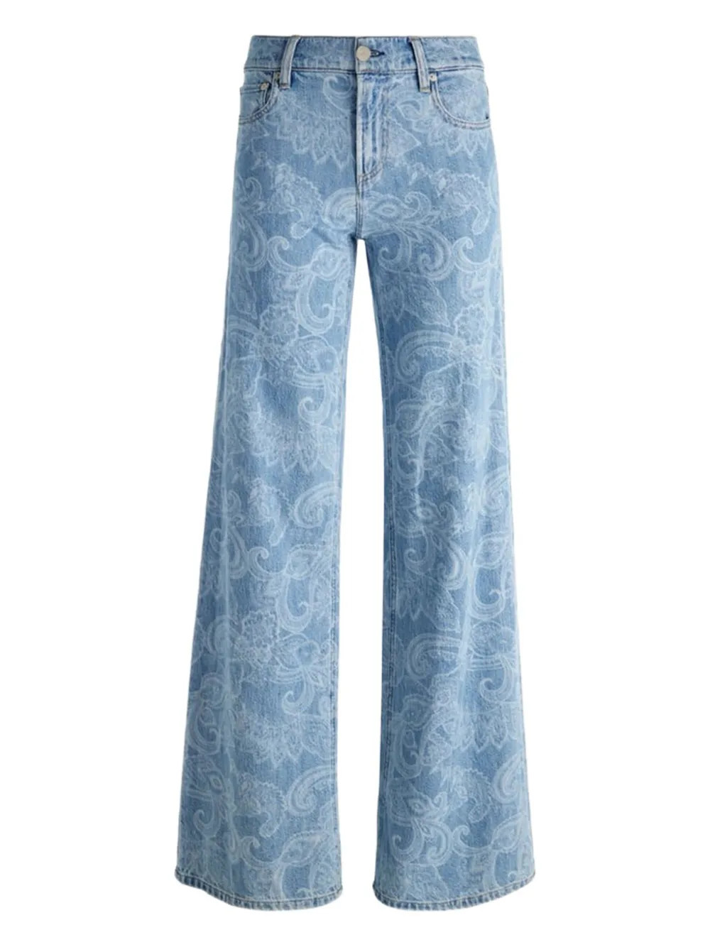alice + olivia paisley-print jeans - Blue | Farfetch Global