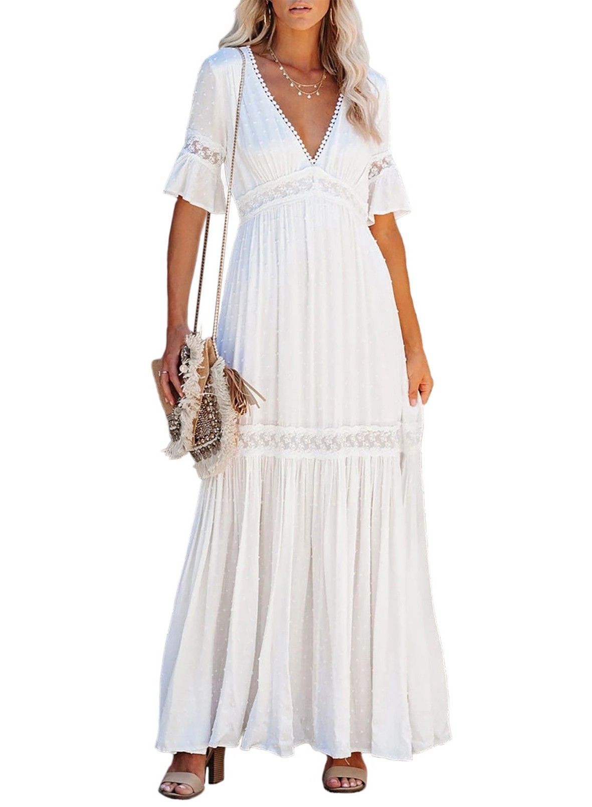 White Maxi Dress | Walmart (US)