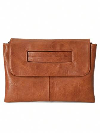 Brown Envelope Bag Large Capacity Clutch Bag For Daily, Mothers Day Gift For Mom | SHEIN