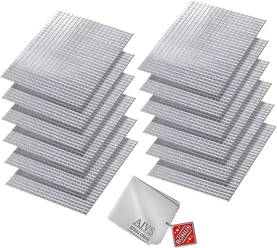 Disco Mirror Tiles,7200 Pcs Self-Adhesive Glass Mini Square Mosaic Tiles/Stickers for DIY Craft D... | Amazon (US)