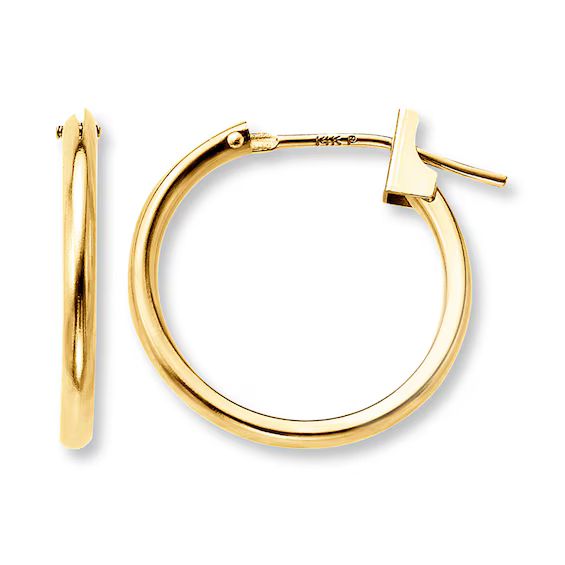 Hoop Earrings 14K Yellow Gold 15mm | Kay Jewelers