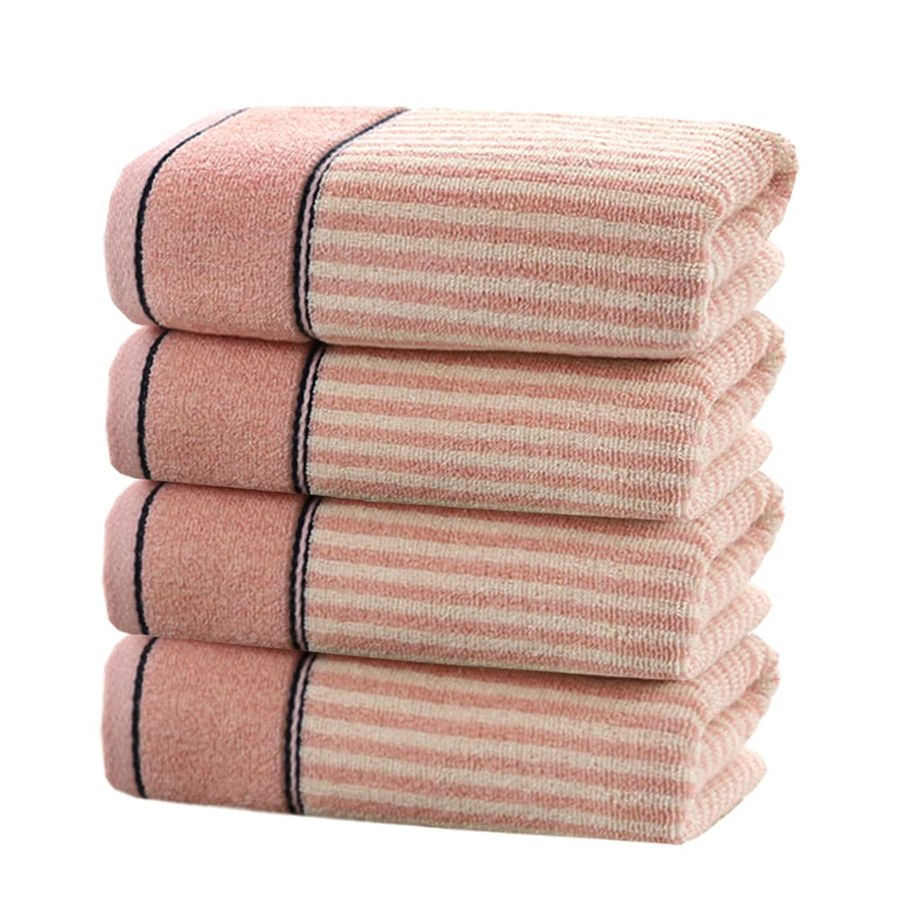 Pidada Hand Towels Set of 4 100% Cotton Striped Pattern Absorbent Soft Decorative Towel for Bathr... | Amazon (US)