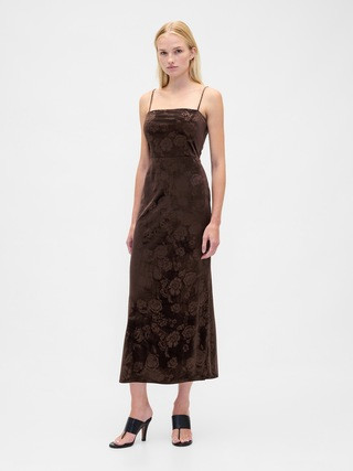 Velvet Square-Neck Maxi Dress | Gap (US)