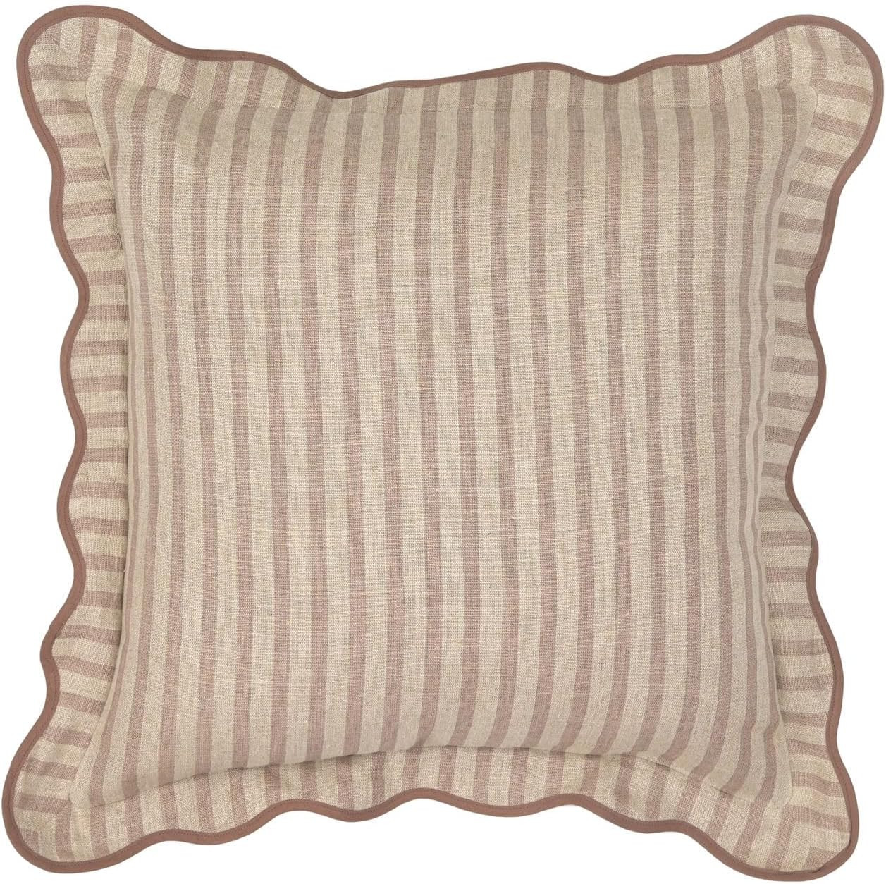 Tov Furniture Rose Taupe Striped Linen Accent Cushion | Amazon (US)