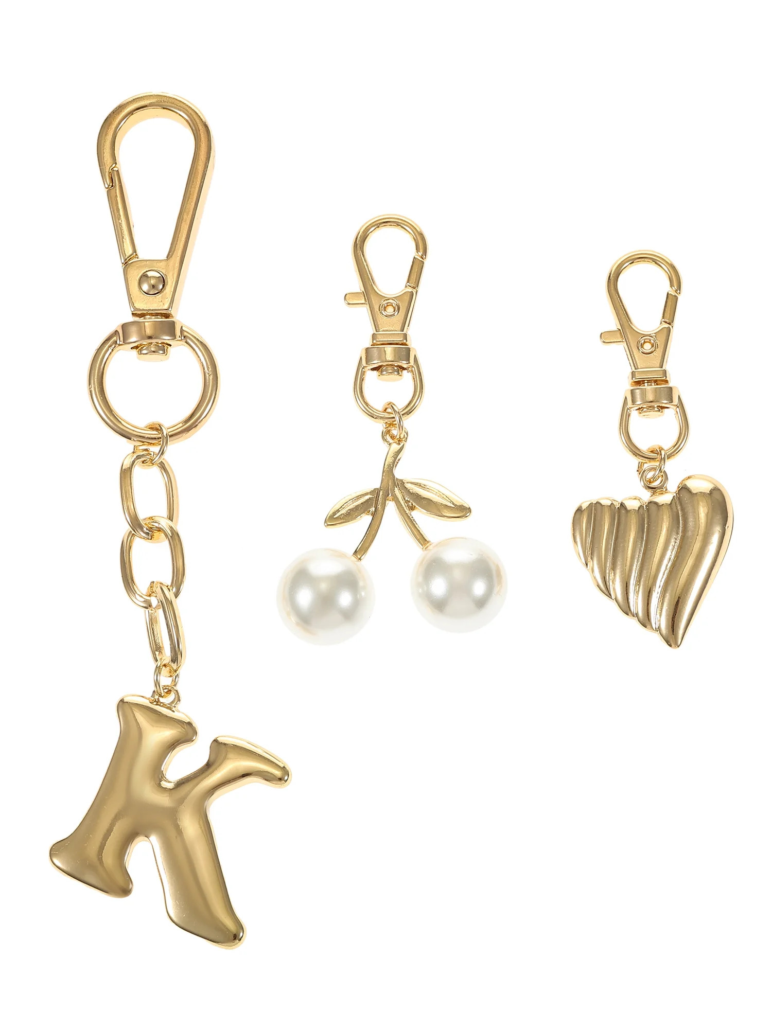 Time and Tru Goldtone Initial Letter Bag Charm Set, 3 Pieces, Letter K - Walmart.com | Walmart (US)