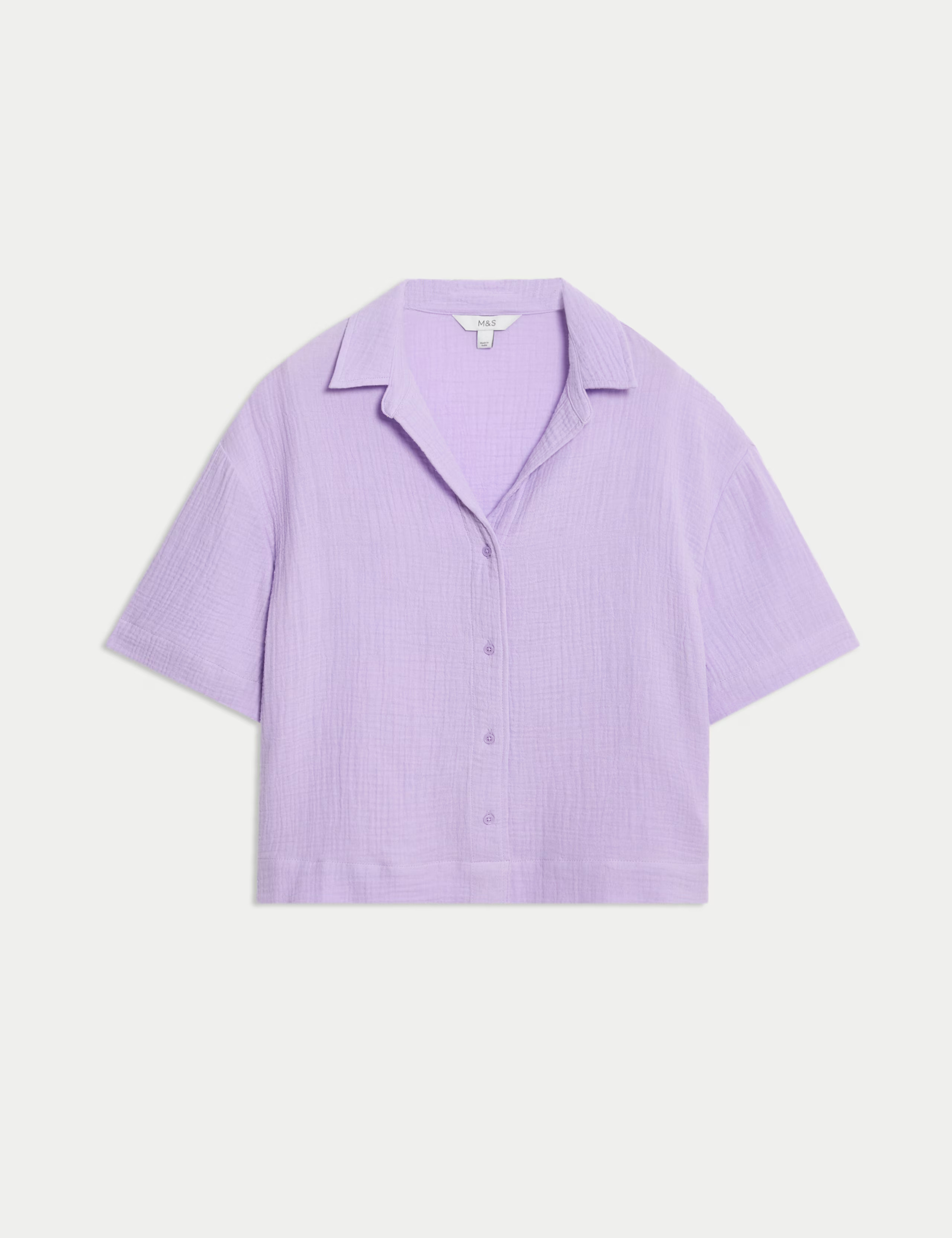 Pure Cotton Textured Collared Beach Shirt | Marks & Spencer (UK)