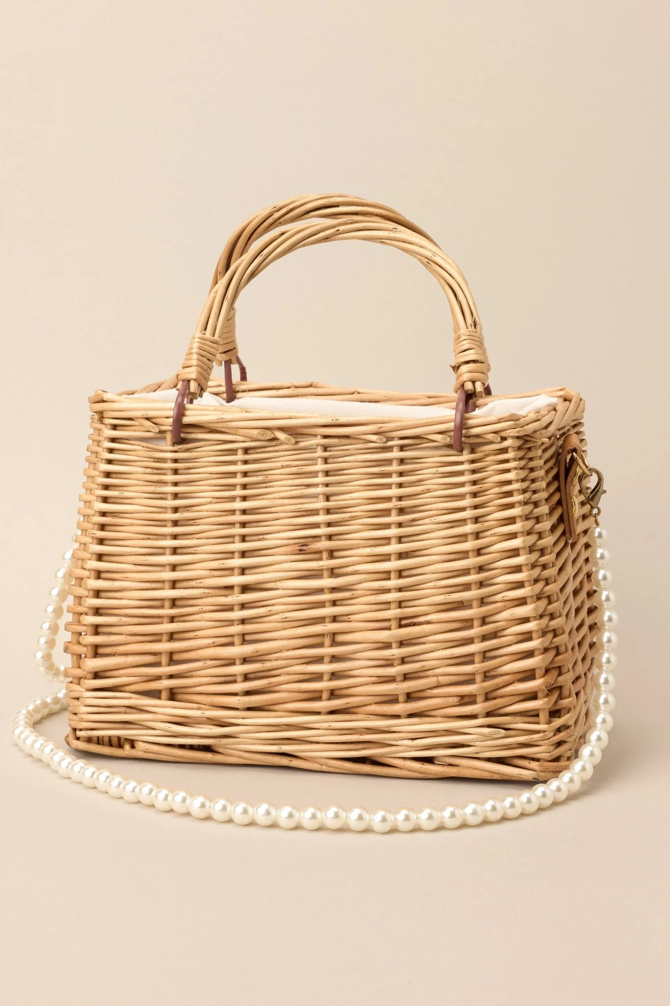 More For Me Tan Natural Handbag | Red Dress