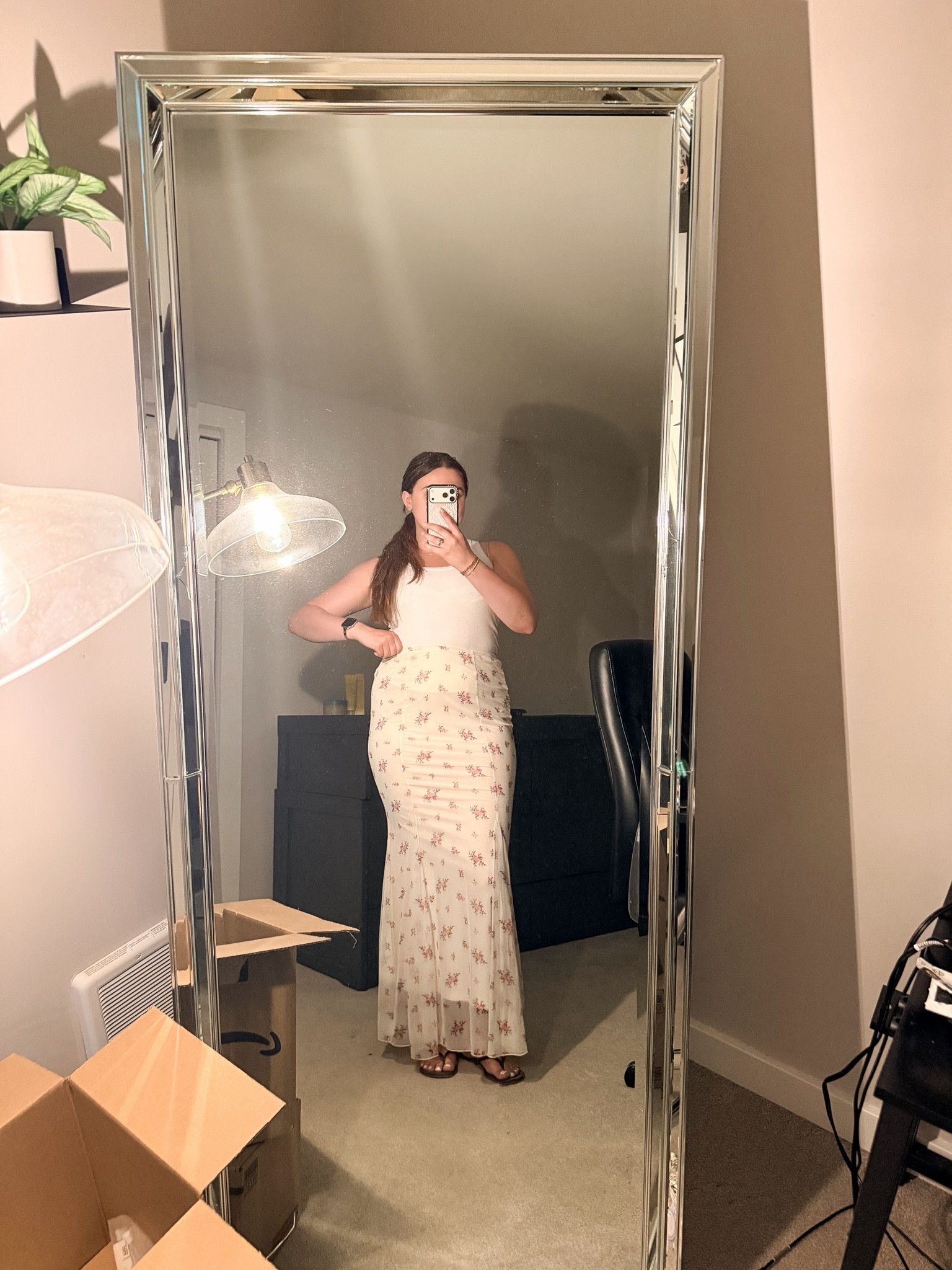 Had an evening networking event and threw on this gorgeous skirt. I love an elevated basic fit like this where you take a fancier piece and dress it down. For me that’s always accomplished with a simple top and flip flops.

#LTKMidsize #LTKWorkwear #LTKootd