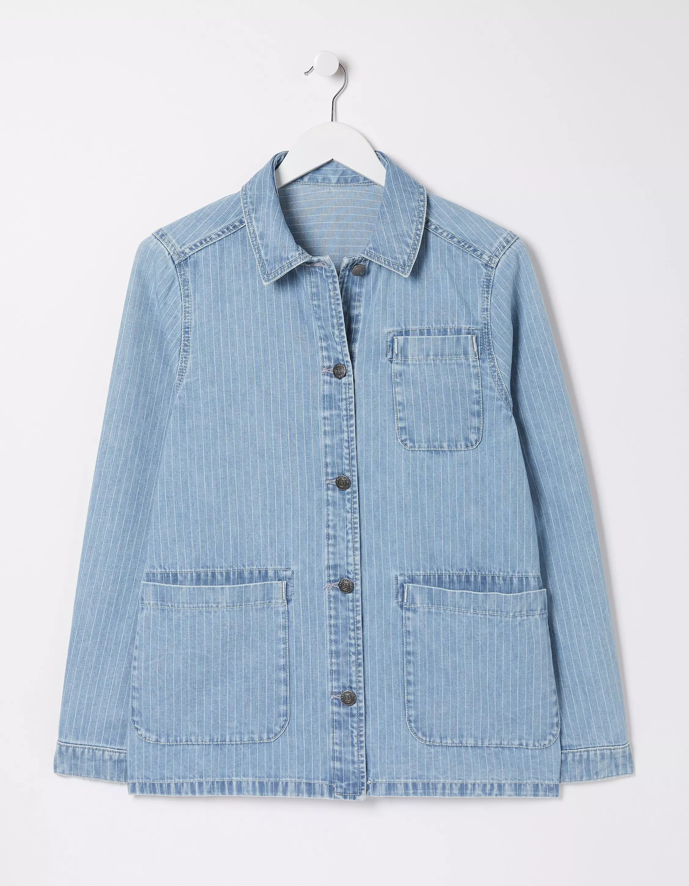 Eden Stripe Denim Worker Jacket | FatFace (US & Canada)