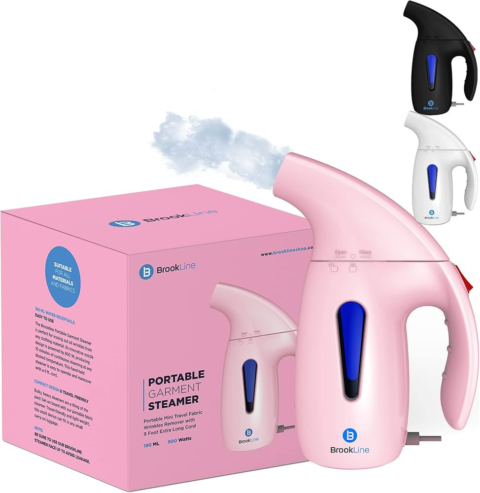 Brookline Steamer for Clothes 180ML - Handheld Garment Steam Iron for Home Office - 800 Watts Por... | Amazon (US)