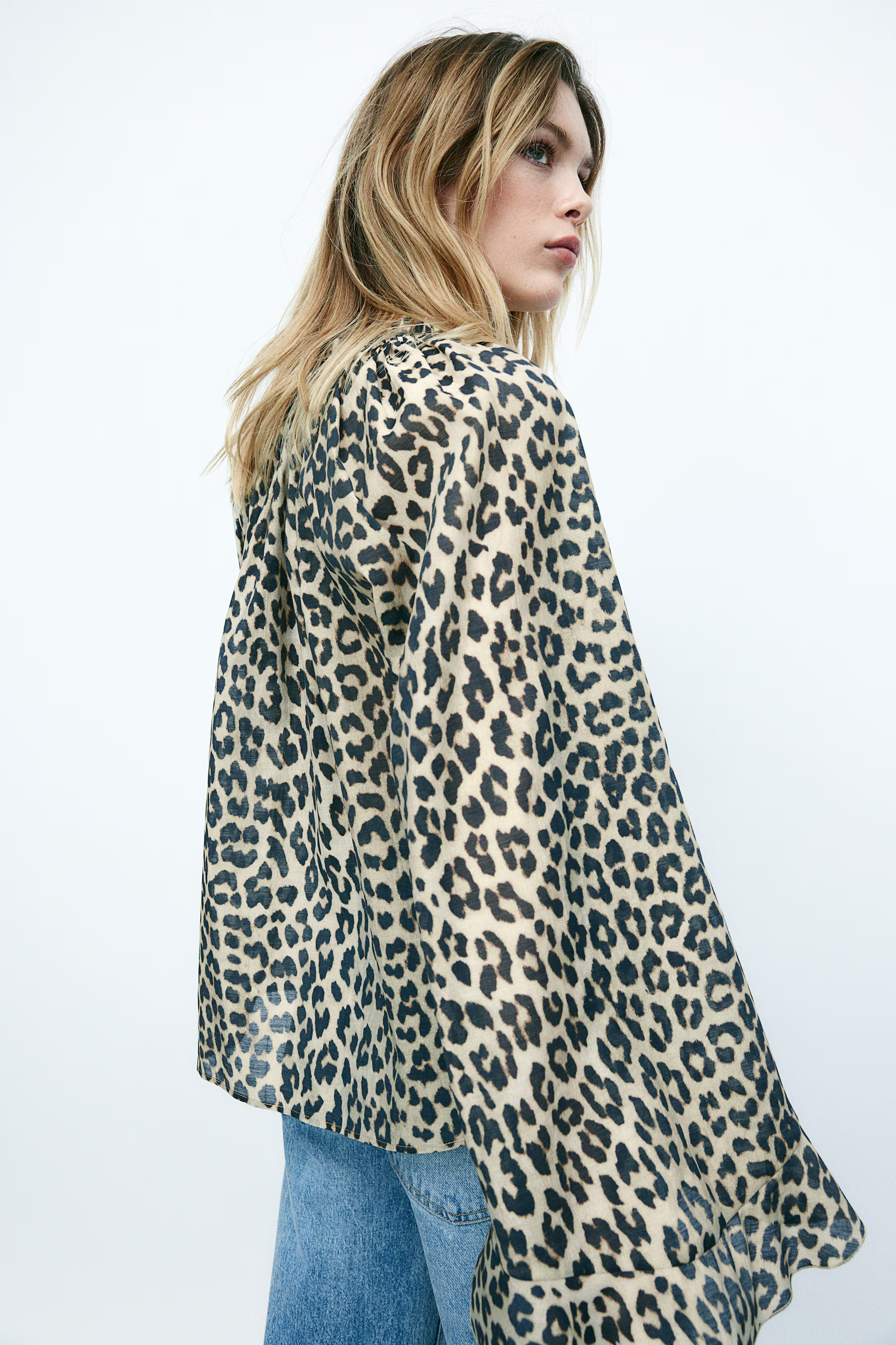 Flounce-Sleeved Blouse | H&M (US + CA)