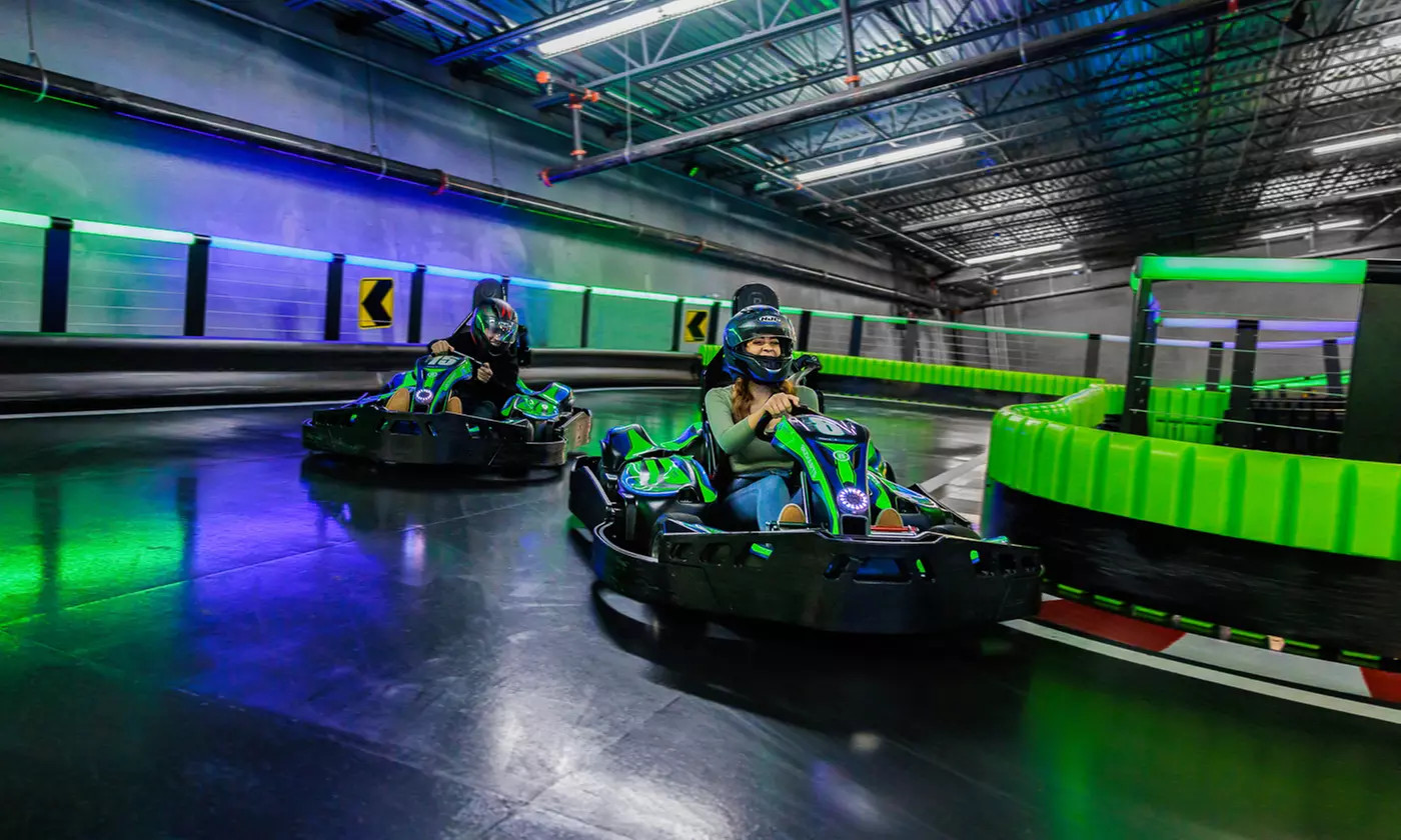 For One, Two or Four Karting and Attractions at Andretti Indoor Karting & Games - Katy  (Up to 50... | Groupon North America