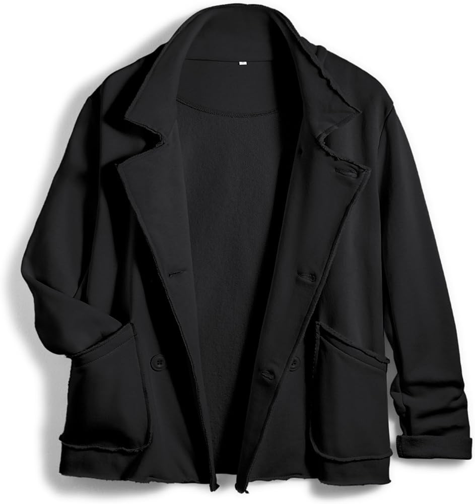 Women Warm Pea Coat Notched Lapel Neck Cropped Double Breasted Button Down Trench Overcoat Jacket... | Amazon (US)