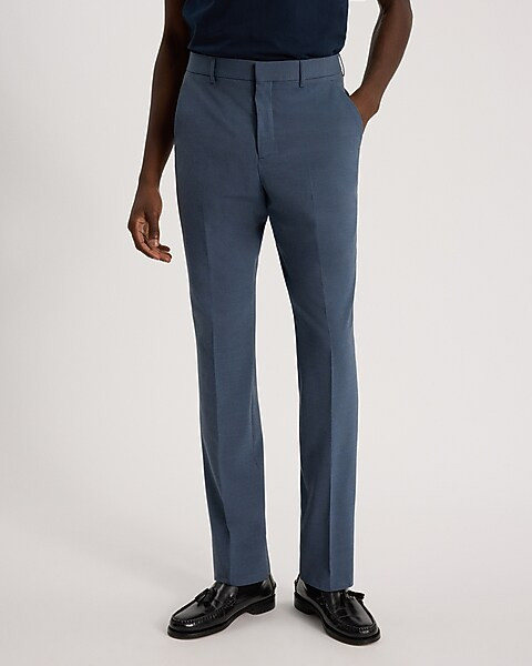 Extra Slim Dusty Blue Wool-Blend Modern Tech Suit Pant | Express